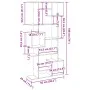 Estantería de madera de ingeniería gris Sonoma 92x29x188 cm de , Librerías y estanterías - Ref: Foro24-3310321, Precio: 125,5...