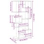 Estantería de madera de ingeniería gris Sonoma 92x29x188 cm de , Librerías y estanterías - Ref: Foro24-3310321, Precio: 127,6...