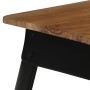 Mesa de comedor de madera maciza de acacia y acero 75x75x76 cm en Mesas de comedor | Comprar online en Foru.es