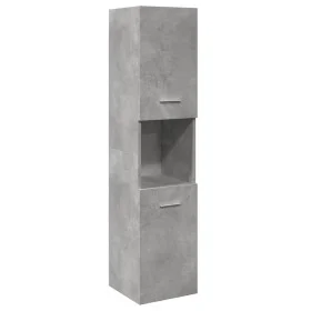 Armario pared baño madera ingeniería gris hormigón 30x30x130 cm de , Muebles de baño - Ref: Foro24-856220, Precio: 53,35 €, D...