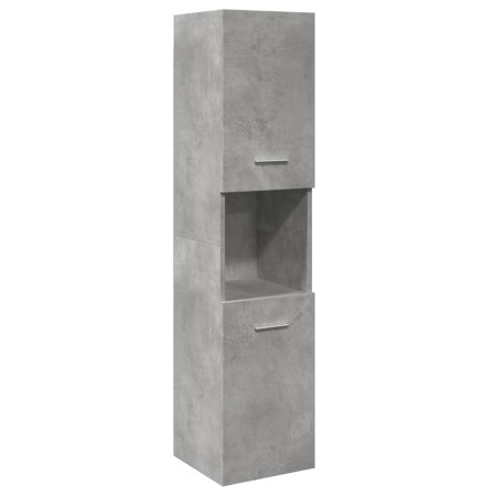 Armario pared baño madera ingeniería gris hormigón 30x30x130 cm de , Muebles de baño - Ref: Foro24-856220, Precio: 56,60 €, D...