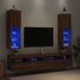 Muebles TV con luces LED 2 uds roble artesanal 30,5x30x102 cm de , Muebles TV - Ref: Foro24-857679, Precio: 111,03 €, Descuen...