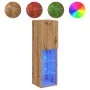 Muebles TV con luces LED 2 uds roble artesanal 30,5x30x102 cm de , Muebles TV - Ref: Foro24-857679, Precio: 111,03 €, Descuen...