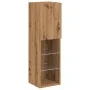 Muebles TV con luces LED 2 uds roble artesanal 30,5x30x102 cm de , Muebles TV - Ref: Foro24-857679, Precio: 111,03 €, Descuen...