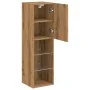 Muebles TV con luces LED 2 uds roble artesanal 30,5x30x102 cm de , Muebles TV - Ref: Foro24-857679, Precio: 111,03 €, Descuen...