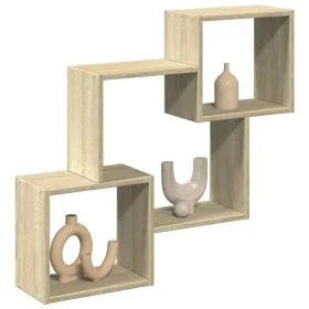 Engineered wood wall cabinet in Sonoma oak, 78x18x71 cm by , Shelves and shelves - Ref: Foro24-854807, Price: 29,78 €, Discou...