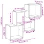 Mueble de pared madera de ingeniería marrón roble 78x18x71 cm de , Estantes y estanterías - Ref: Foro24-854811, Precio: 28,27...