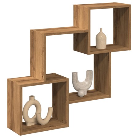 Armario de pared madera ingeniería roble artesanal 78x18x71 cm de , Estantes y estanterías - Ref: Foro24-854813, Precio: 33,0...