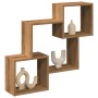 Armario de pared madera ingeniería roble artesanal 78x18x71 cm de , Estantes y estanterías - Ref: Foro24-854813, Precio: 33,0...