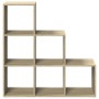 Librería divisor 3 niveles madera roble Sonoma 99x29x99 cm de , Librerías y estanterías - Ref: Foro24-857960, Precio: 63,39 €...