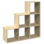 Librería divisor 3 niveles madera roble Sonoma 99x29x99 cm de , Librerías y estanterías - Ref: Foro24-857960, Precio: 63,39 €...