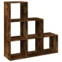 Librería divisor 3 niveles madera roble ahumado 99x29x99 cm de , Librerías y estanterías - Ref: Foro24-857962, Precio: 64,64 ...