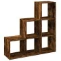 Librería divisor 3 niveles madera roble ahumado 99x29x99 cm de , Librerías y estanterías - Ref: Foro24-857962, Precio: 64,64 ...