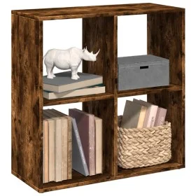 Smoked oak wood divider bookcase 69.5x29x69.5 cm by , Bookcases and shelves - Ref: Foro24-858007, Price: 41,31 €, Discount: %