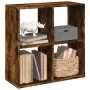Librería divisora madera roble ahumado 69,5x29x69,5 cm de , Librerías y estanterías - Ref: Foro24-858007, Precio: 41,31 €, De...
