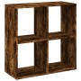 Librería divisora madera roble ahumado 69,5x29x69,5 cm de , Librerías y estanterías - Ref: Foro24-858007, Precio: 41,87 €, De...