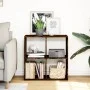 Librería divisora madera roble ahumado 69,5x29x69,5 cm de , Librerías y estanterías - Ref: Foro24-858007, Precio: 41,31 €, De...