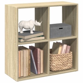 Librería divisor madera ingeniería roble Sonoma 69,5x29x69,5 cm de , Librerías y estanterías - Ref: Foro24-858005, Precio: 41...