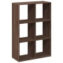 Librería divisor madera ingeniería marrón roble 69,5x29x103,5cm de , Librerías y estanterías - Ref: Foro24-858018, Precio: 56...