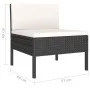 Set de muebles de jardín 10 pzas cojines ratán sintético negro de vidaXL, Conjuntos de jardín - Ref: Foro24-3056974, Precio: ...