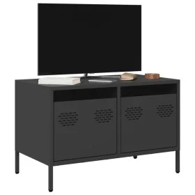 Mueble para TV acero laminado en frío negro 68x39x43,5 cm de , Muebles TV - Ref: Foro24-851232, Precio: 65,65 €, Descuento: %