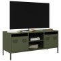 Mueble TV acero laminado en frío verde oliva 101,5x39x43,5 cm de , Muebles TV - Ref: Foro24-851302, Precio: 89,15 €, Descuent...