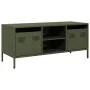 Mueble TV acero laminado en frío verde oliva 101,5x39x43,5 cm de , Muebles TV - Ref: Foro24-851302, Precio: 88,32 €, Descuent...