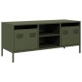 Mueble TV acero laminado en frío verde oliva 101,5x39x43,5 cm de , Muebles TV - Ref: Foro24-851302, Precio: 89,15 €, Descuent...