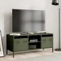 Mueble TV acero laminado en frío verde oliva 101,5x39x43,5 cm de , Muebles TV - Ref: Foro24-851302, Precio: 88,32 €, Descuent...