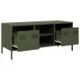 Mueble TV acero laminado en frío verde oliva 101,5x39x43,5 cm de , Muebles TV - Ref: Foro24-851302, Precio: 88,32 €, Descuent...