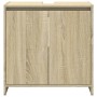 Set de muebles de baño 3 pzas madera contrachapada roble Sonoma de , Muebles de baño - Ref: Foro24-3324973, Precio: 95,86 €, ...