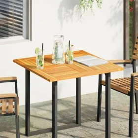 Solid acacia wood square table top 80x80x2.2 cm by , Table tops - Ref: Foro24-4004256, Price: 94,56 €, Discount: %