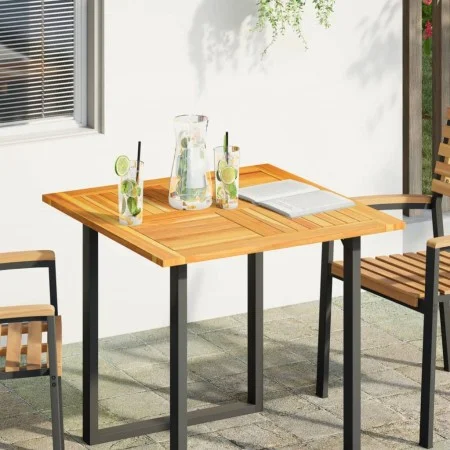 Solid acacia wood square table top 80x80x2.2 cm by , Table tops - Ref: Foro24-4004256, Price: 94,56 €, Discount: %