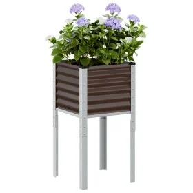 Braune Stahl-Pflanzschale 45x45x88 cm von , Töpfe und Pflanzgefäße - Ref: Foro24-4008965, Preis: 41,21 €, Rabatt: %