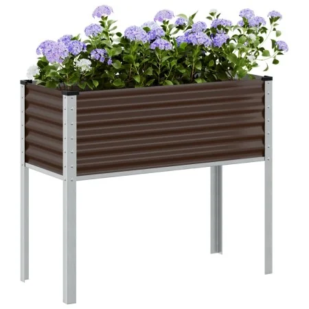 Jardinera de acero marrón 100x41x90 cm de , Maceteros y jardineras - Ref: Foro24-4008971, Precio: 55,53 €, Descuento: %