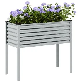 Jardinera de acero galvanizado 100x41x90 cm de , Maceteros y jardineras - Ref: Foro24-4008973, Precio: 56,40 €, Descuento: %