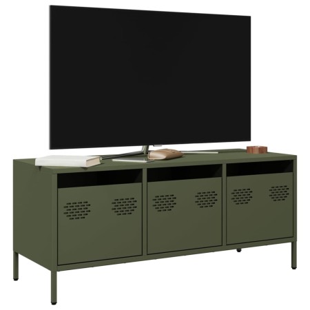 Mueble TV acero laminado en frío verde oliva 101,5x39x43,5 cm de , Muebles TV - Ref: Foro24-851230, Precio: 94,07 €, Descuent...