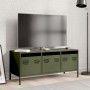 Mueble TV acero laminado en frío verde oliva 101,5x39x43,5 cm de , Muebles TV - Ref: Foro24-851230, Precio: 94,07 €, Descuent...