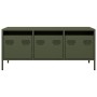 Mueble TV acero laminado en frío verde oliva 101,5x39x43,5 cm de , Muebles TV - Ref: Foro24-851230, Precio: 94,07 €, Descuent...