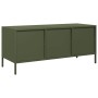 Mueble TV acero laminado en frío verde oliva 101,5x39x43,5 cm de , Muebles TV - Ref: Foro24-851230, Precio: 94,07 €, Descuent...
