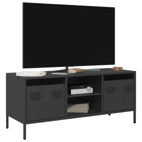 Mueble para TV acero laminado en frío negro 101,5x39x43,5 cm de , Muebles TV - Ref: Foro24-851298, Precio: 84,00 €, Descuento: %