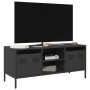 Mueble para TV acero laminado en frío negro 101,5x39x43,5 cm de , Muebles TV - Ref: Foro24-851298, Precio: 84,78 €, Descuento: %