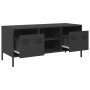 Mueble para TV acero laminado en frío negro 101,5x39x43,5 cm de , Muebles TV - Ref: Foro24-851298, Precio: 84,78 €, Descuento: %