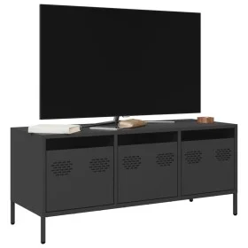 Mueble para TV acero laminado en frío negro 101,5x39x43,5 cm de , Muebles TV - Ref: Foro24-851226, Precio: 88,56 €, Descuento: %