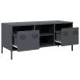 TV stand made of cold-rolled anthracite steel, 101.5x39x43.5 cm by , TV Furniture - Ref: Foro24-851300, Price: 88,32 €, Disco...