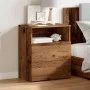 Mesita de noche madera de ingeniería envejecida 50x32x60 cm de , Mesitas de noche - Ref: Foro24-856564, Precio: 51,87 €, Desc...