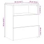 Mesita de noche madera de ingeniería envejecida 50x32x60 cm de , Mesitas de noche - Ref: Foro24-856564, Precio: 51,87 €, Desc...