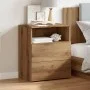 Mesita de noche madera de ingeniería roble artisan 50x32x60 cm de , Mesitas de noche - Ref: Foro24-856566, Precio: 69,55 €, D...