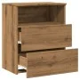 Mesita de noche madera de ingeniería roble artisan 50x32x60 cm de , Mesitas de noche - Ref: Foro24-856566, Precio: 69,55 €, D...