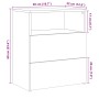 Mesita de noche madera de ingeniería roble artisan 50x32x60 cm de , Mesitas de noche - Ref: Foro24-856566, Precio: 71,52 €, D...